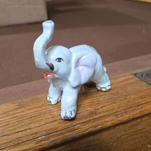 White Ceramic Elephant Figurine